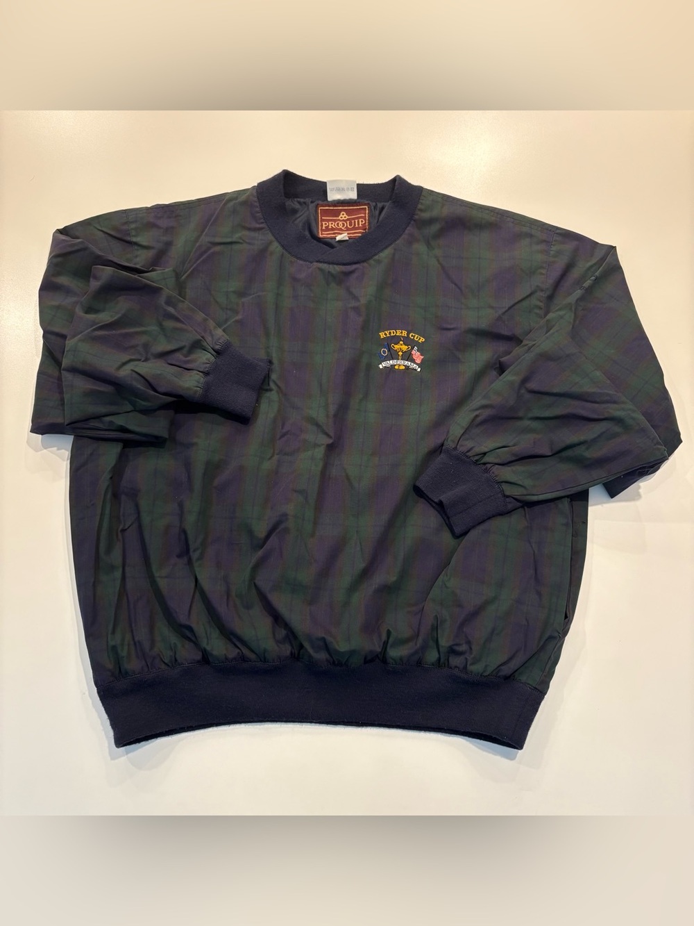 Vintage Proquip Ryder Cup Valderrama Golf Pullover Windbreaker XXL - Plaid